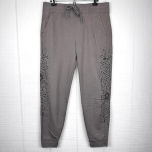 Men’s True Religion Gray Broken True Jogger Sweatpants Graphic Print Logo M